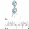 Thumbnail Image 3 of Pear-Shaped Swiss Blue Topaz and Diamond Accent Bracelet in Sterling Silver - 7.25&quot;