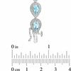 Thumbnail Image 2 of Pear-Shaped Swiss Blue Topaz and Diamond Accent Bracelet in Sterling Silver - 7.25"