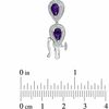 Thumbnail Image 2 of Pear-Shaped Amethyst and Diamond Accent Bracelet in Sterling Silver - 7.25"