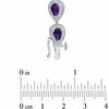 Thumbnail Image 3 of Pear-Shaped Amethyst and Diamond Accent Bracelet in Sterling Silver - 7.25"