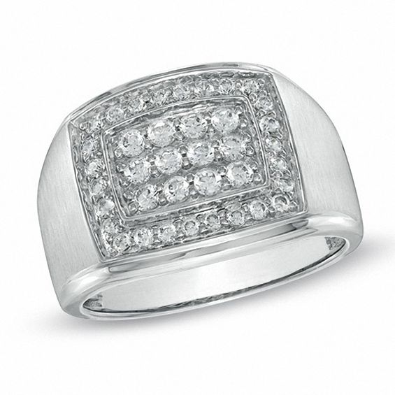 1 CT. T.w. Diamond Frame Ring in 10K White Gold
