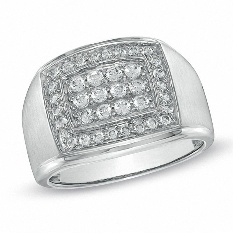 Main Image 1 of 1 CT. T.W. Diamond Frame Ring in 10K White Gold