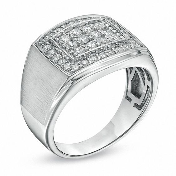 1 CT. T.w. Diamond Frame Ring in 10K White Gold