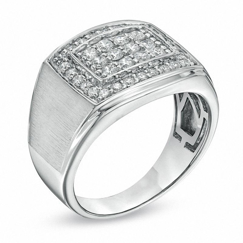 Main Image 2 of 1 CT. T.W. Diamond Frame Ring in 10K White Gold