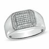 Thumbnail Image 0 of Men's 1/4 CT. T.W. Diamond Frame Ring in 10K White Gold