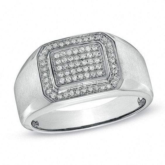 1/4 CT. T.w. Diamond Frame Ring in 10K White Gold
