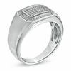 Thumbnail Image 1 of Men's 1/4 CT. T.W. Diamond Frame Ring in 10K White Gold