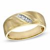 Thumbnail Image 1 of 1/5 CT. T.W. Diamond Three Stone Slant Band in 10K Gold