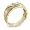 Thumbnail Image 2 of 1/5 CT. T.W. Diamond Three Stone Slant Band in 10K Gold