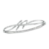Thumbnail Image 1 of 1/3 CT. T.W. Diamond Fashion Wrap Around Bangle in Sterling Silver