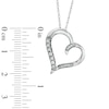 Thumbnail Image 2 of Diamond Accent Tilted Curvy Heart Pendant in Sterling Silver