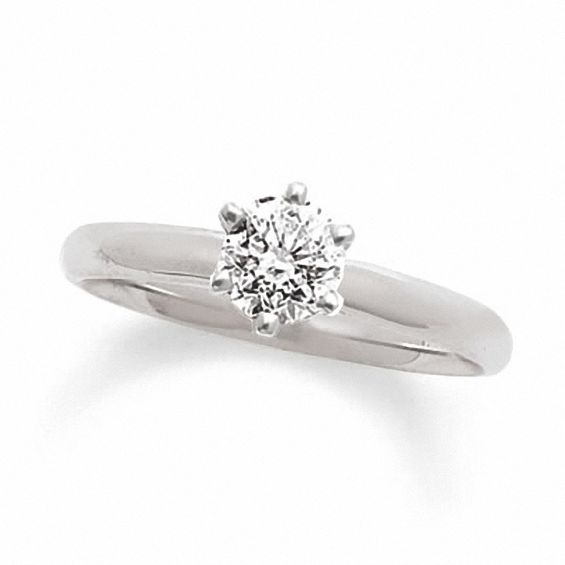3/4 CT. Diamond Solitaire Engagement Ring in 14K White Gold