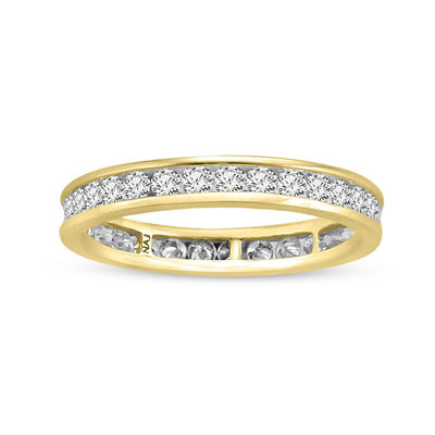 Yellow or White Ritastephens 14k Solid Gold Eternity Band Cubic Zirconia Toe Ring Channel-set Adjustable Body Jewelry 
