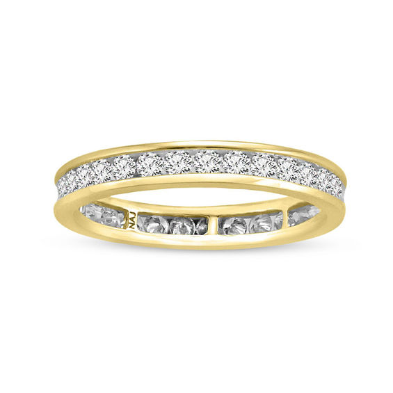 1 CT. T.w. Diamond Eternity Channel Set Wedding Band 14K Gold