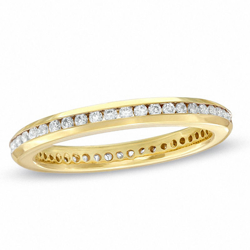 Zales Ladies' 1/2 Ct. T.W. Diamond Eternity Channel Set Wedding Band in 14K Gold