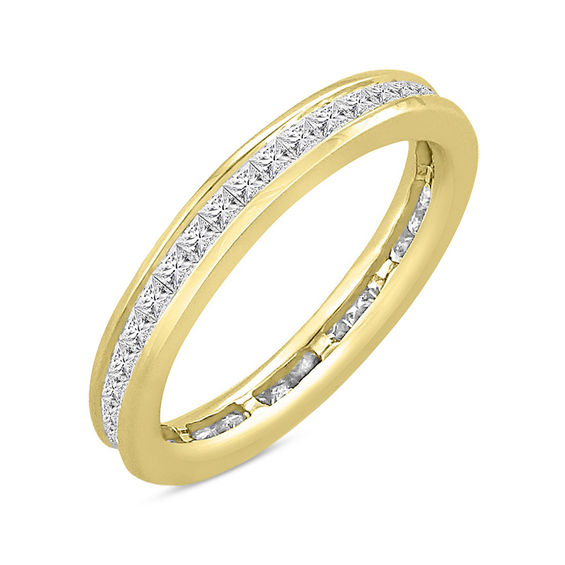 1 CT. T.w. Princess-Cut Diamond Eternity Channel Set Wedding Band in 14K Gold