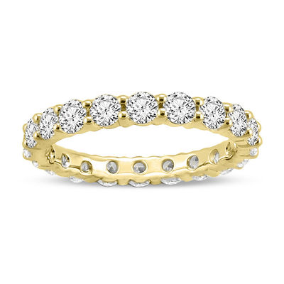 18K GOLD GF SIMULANT DIAMONDS ANNIVERSARY ETERNITY WEDDING WOMEN THIN BAND RINGS 