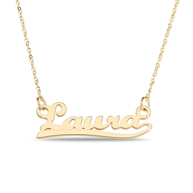 Script Name Necklace in 10K Gold (10 Characters) Zales