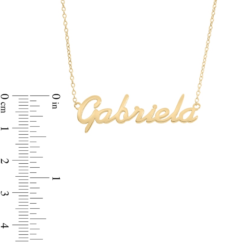 Main Image 3 of Script Name Necklace in 10K Gold (1 Line)