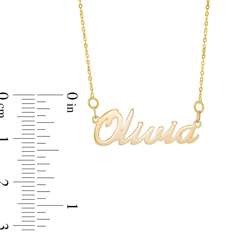 Main Image 4 of Script Name Necklace in 10K Gold (1 Line)