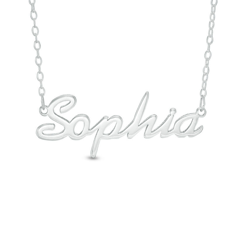 Name Necklaces Zales Script Name Necklace In Sterling Silver 11 Characters 17 25
