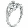 Thumbnail Image 2 of Diamond Accent Triple Heart Ring in 10K White Gold