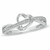 Thumbnail Image 1 of Diamond Accent Heart Ring in 10K White Gold