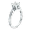 Thumbnail Image 3 of Celebration Ideal 3/4 CT. Princess-Cut Certified Diamond Solitaire Engagement Ring in 14K White Gold (J/I1)