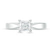Thumbnail Image 4 of Celebration Ideal 3/4 CT. Princess-Cut Certified Diamond Solitaire Engagement Ring in 14K White Gold (J/I1)