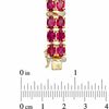 Thumbnail Image 3 of Oval Lab-Created Ruby and Diamond Accent Double Row Bracelet in 14K Gold Vermeil - 7.25"