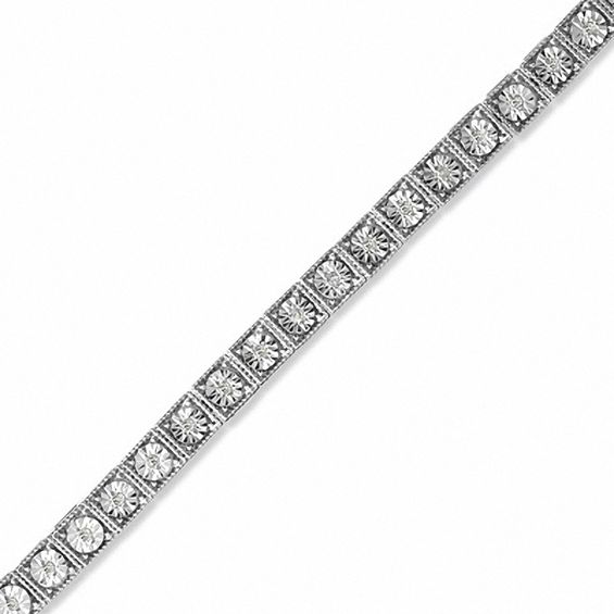 1/4 CT. T.w. Diamond Line Bracelet in Sterling Silver