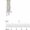 Thumbnail Image 3 of Lab-Created White Sapphire and Diamond Accent Bridge Bracelet in Sterling Silver and 14K Gold Vermeil - 7.5"