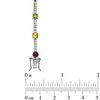 Thumbnail Image 2 of Multi-Gemstone and Lab-Created White Sapphire Bracelet in Sterling Silver - 7.25"