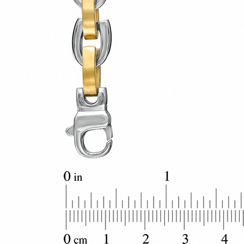 Main Image 2 of Two-Tone Stainless Steel Horseshoe Link Necklace and Bracelet Set