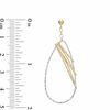 Thumbnail Image 2 of Oval Diamond-Cut Dangle Earrings in 14K Two-Tone Gold
