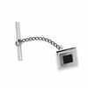 Thumbnail Image 1 of Men's Black Enamel Tie Tac in Stainless Steel