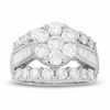 Thumbnail Image 1 of 4 CT. T.W. Multi-Diamond Flower Engagement Ring in 14K White Gold
