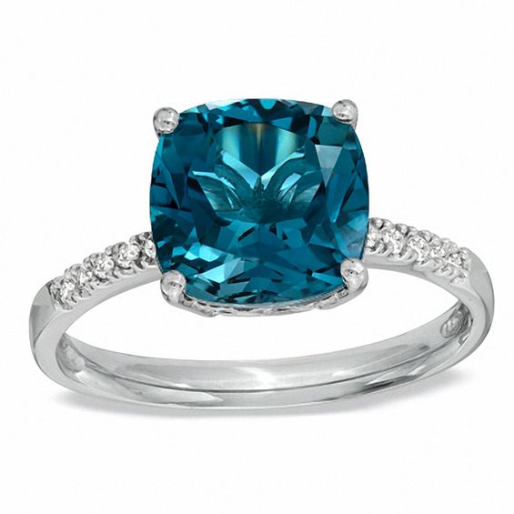 London Blue Topaz And Diamond Ring London Blue Topaz And Diamond Ring