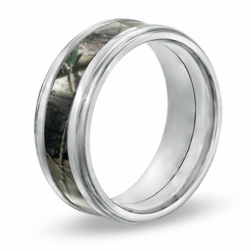 Men's 9.0mm Realtree AP® Camouflage Inlay Comfort Fit Titanium Wedding Band - Size 10