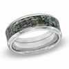 Thumbnail Image 1 of Men's 8.0mm Mossy Oak® Camouflage Inlay Comfort Fit Titanium Wedding Band - Size 10