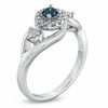 Thumbnail Image 1 of 3/8 CT. T.W. Enhanced Blue and White Diamond Engagement Ring in 10K White Gold