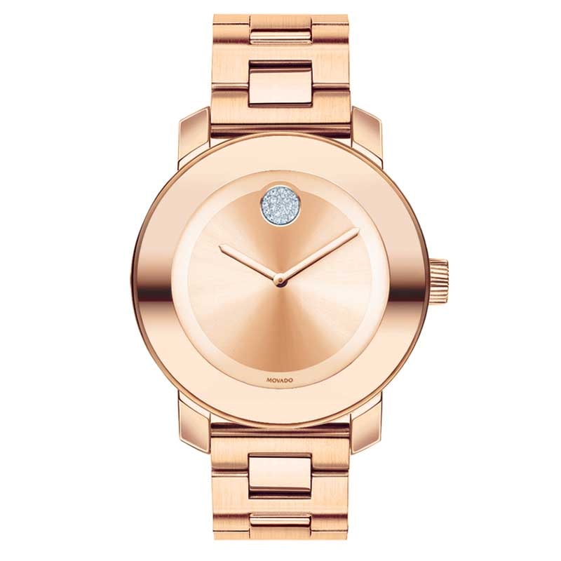Ladies' Movado Bold®Crystal Accent Rose-Tone Watch (Model: 3600086)