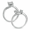 Thumbnail Image 3 of 1/2 CT. T.W. Quad Princess-Cut Diamond Bridal Set in 10K White Gold