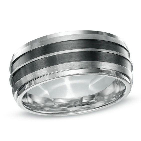 9.0mm Wedding Band in Two-Tone Stainless Steel - Size 9