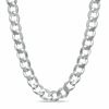 Men's 7.0mm Curb Chain Necklace in Solid Sterling Silver - 22"