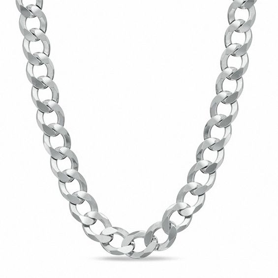 Men's Curb Chain Necklace - Silver