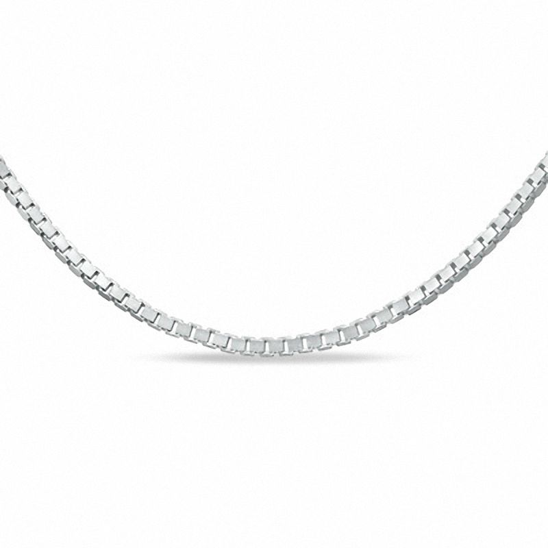 Ladies' 0.70mm Box Chain Necklace in Sterling Silver - 22"