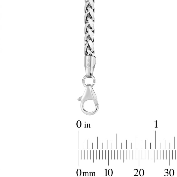 Ladies' 3.2mm Wheat Chain Necklace in Sterling Silver - 22"