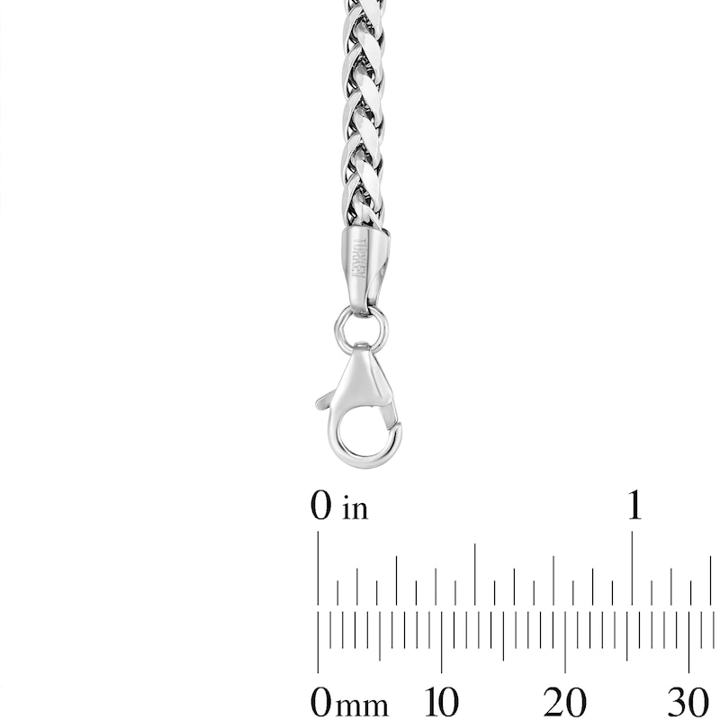 Main Image 2 of Ladies' 3.2mm Wheat Chain Necklace in Sterling Silver - 22"