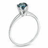 Thumbnail Image 1 of 3/4 CT. Enhanced Blue Diamond Solitaire Engagement Ring in 14K White Gold